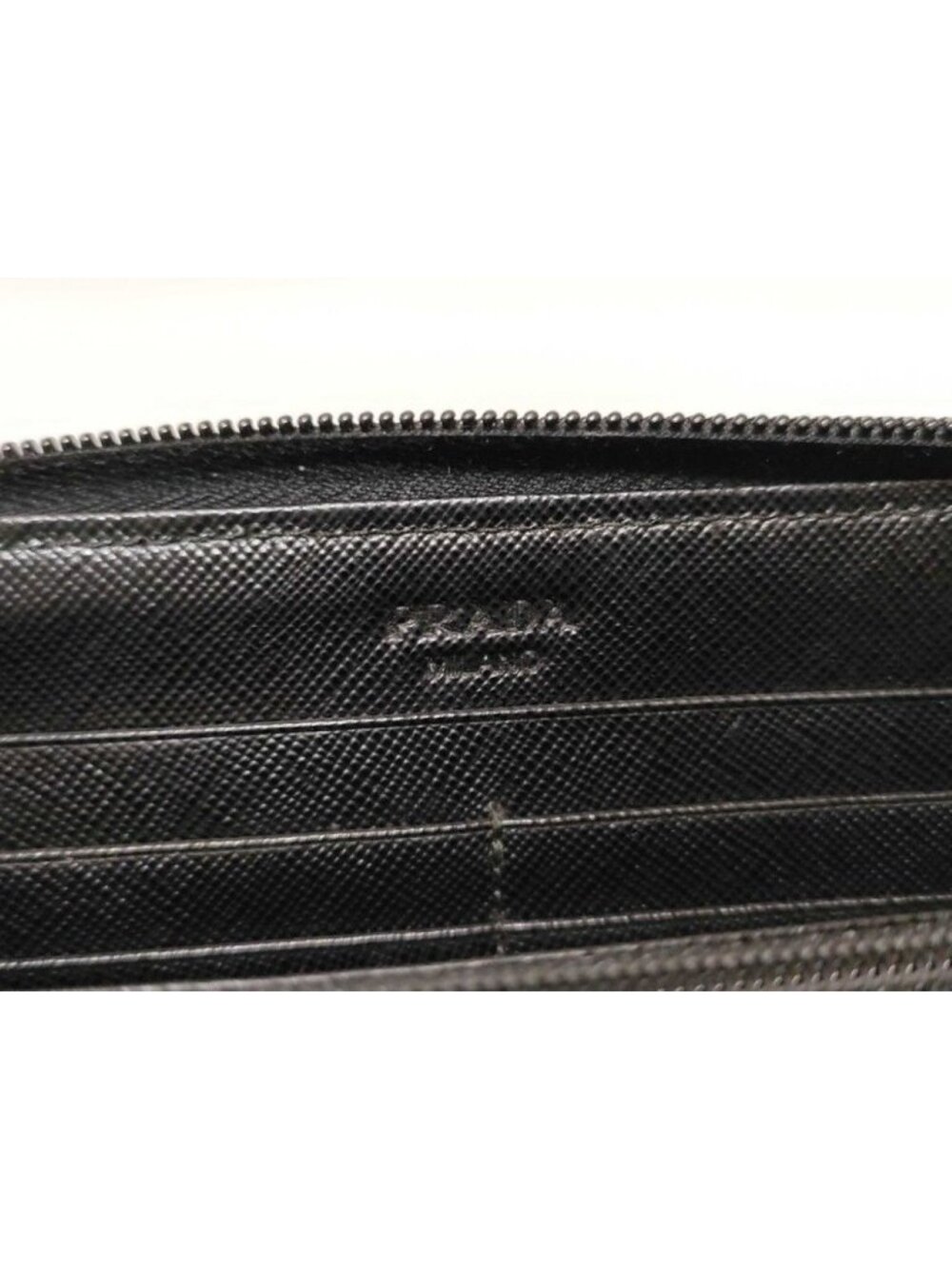 Prada Wallet Triangle Logo Black Nylon Silver - Picture 10 of 10